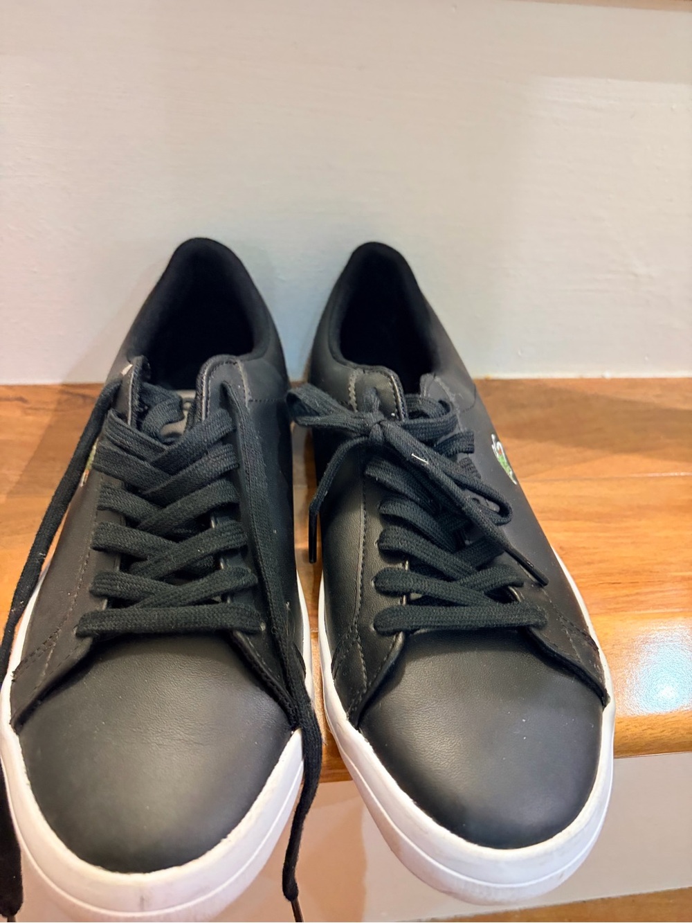 Lacoste Black Low-Top Sneakers with White Soles